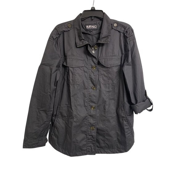 Buffalo David Bitton Jackets & Blazers - Buffalo David Bitton L Utility Lightweight Cotton Jacket Black